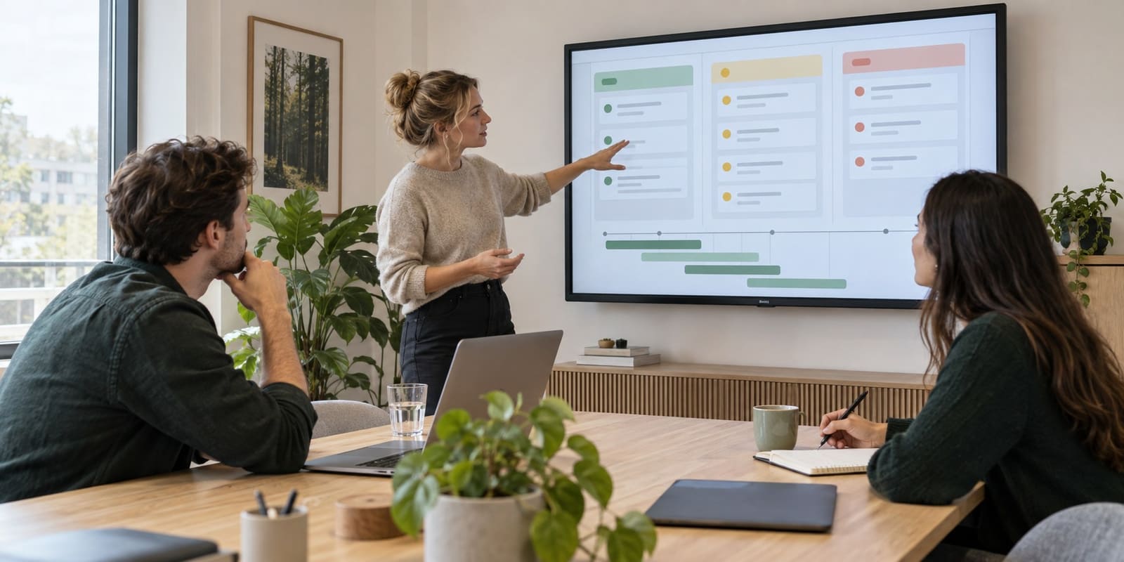 Roadmap-presentatie tijdens de opdracht bij Atrea